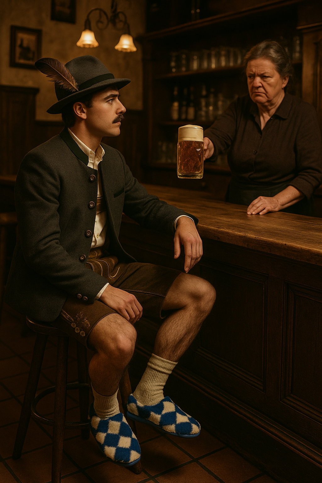 thies 1856 ® Rec Beierse pantoffel blauw (W/X)