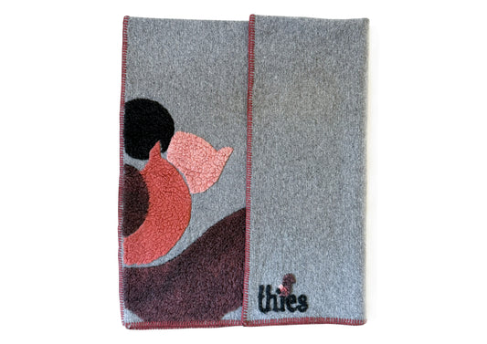 thies Eco Squirrel Wool Blanket grey