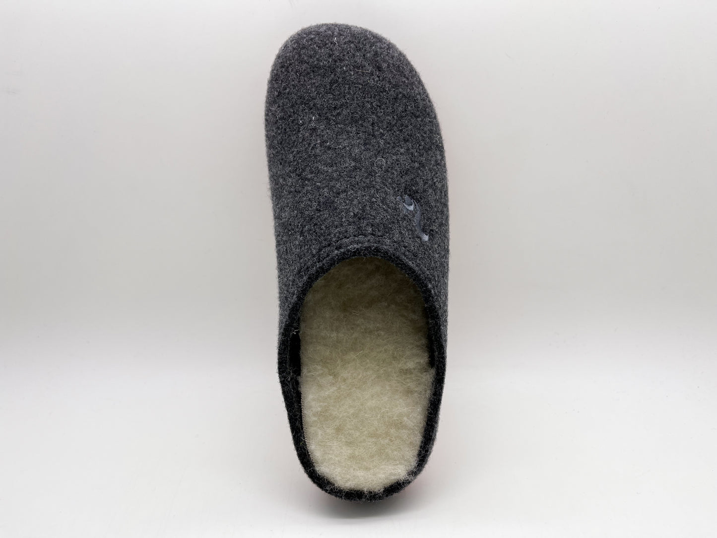 thies 1856 ® Recycled Wool Slippers dark grey red (W)