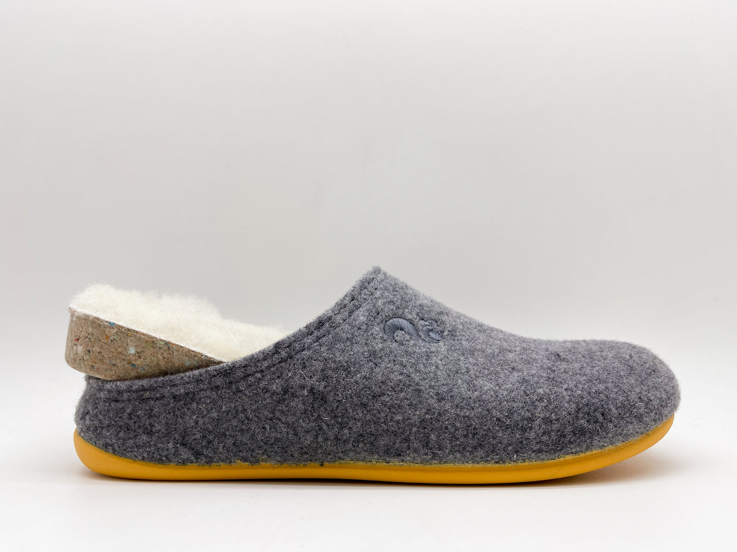 thies 1856 ® Recycled Wool Slippers grey yellow (W)